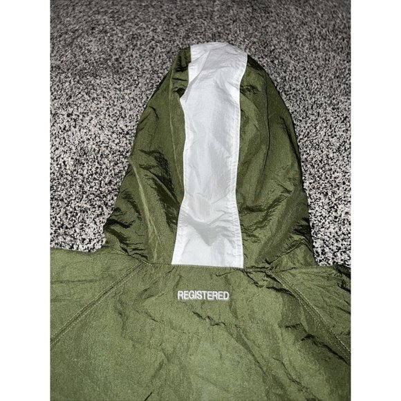 Nike NSW Swoosh Woven Mens Full Zip Hooded Windbreaker Jacket Size M Green White - Picture 7 of 8